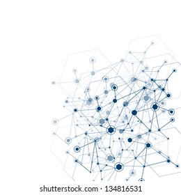 Molecule And Communication Background - Vector Illustration, Graphic Design Useful For Your Design