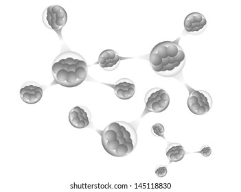 Molecule And Communication Background - Vector Illustration