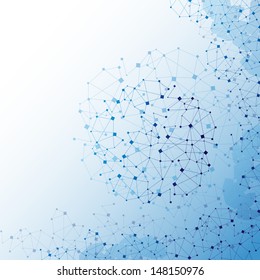 Molecule And Communication Background - Vector Illustration, Graphic Design Useful For Your Design
