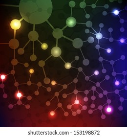 Molecule And Communication Background - Vector Illustration, Graphic Design Useful For Your Design 