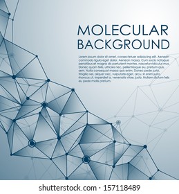Molecule and Communication Background. Vector Illustration.
