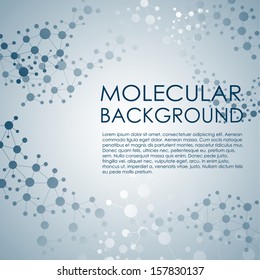 Molecule and Communication Background. Vector illustration.