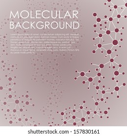 Molecule and Communication Background. Vector illustration.