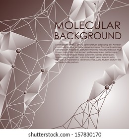 Molecule and Communication Background. Vector illustration.