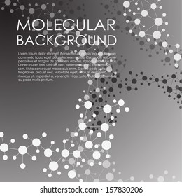 Molecule and Communication Background. Vector illustration.