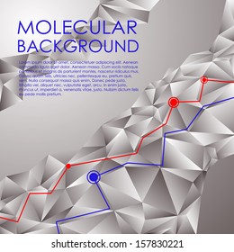 Molecule and Communication Background. Vector illustration.