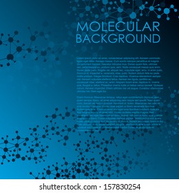 Molecule and Communication Background. Vector illustration.