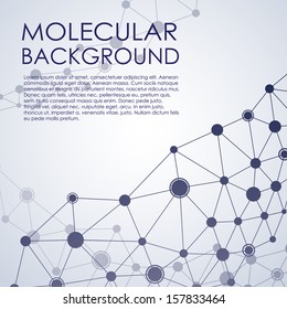 Molecule and Communication Background. Vector illustration.