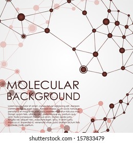 Molecule and Communication Background. Vector illustration.