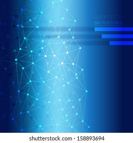 Molecule And Communication Background. Vector Illustration, Graphic Design Useful For Your Design