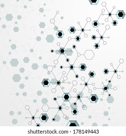Molecule and Communication Background. Vector Illustration.