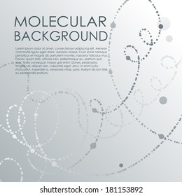 Molecule and Communication Background. Vector Illustration.