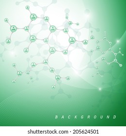 Molecule And Communication Background - Vector Illustration, Graphic Design Useful For Your Design
