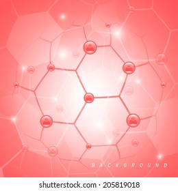 Molecule And Communication Background - Vector Illustration, Graphic Design Useful For Your Design