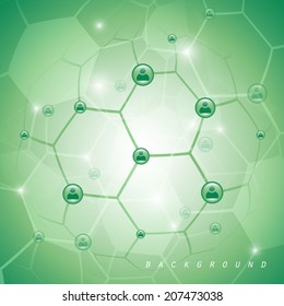 Molecule And Communication Background - Vector Illustration, Graphic Design Useful For Your Design