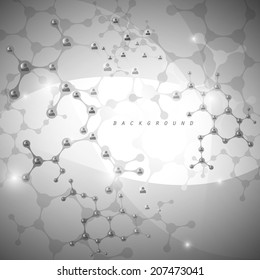 Molecule And Communication Background - Vector Illustration, Graphic Design Useful For Your Design