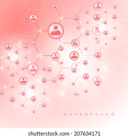Molecule And Communication Background - Vector Illustration, Graphic Design Useful For Your Design 