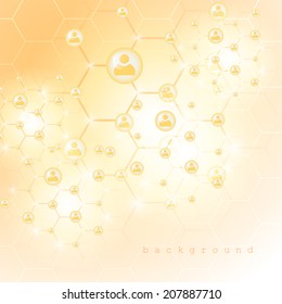 Molecule And Communication Background - Vector Illustration, Graphic Design Useful For Your Design 