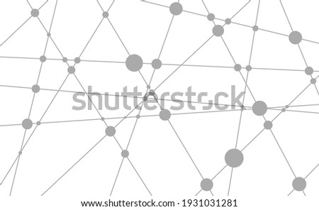 Molecule and communication background. Vector illustration of connected lines with dots. Chemistry and physics concept.