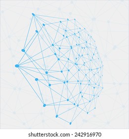 Molecule And Communication Background white and blue