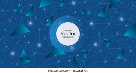 Molecule And Communication blue Background