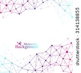 Molecule and communication with connected dots and lines. Graphic background for your design and text. Vector Illustration