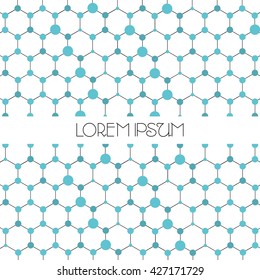 Molecule and communication with connected dots and lines. Graphic background for your design and text. Vector Illustration