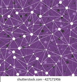 Molecule and communication with connected dots and lines. Graphic background for your design and text. Vector Illustration