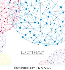 Molecule and communication with connected dots and lines. Graphic background for your design and text. Vector Illustration