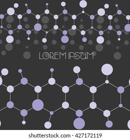 Molecule and communication with connected dots and lines. Graphic background for your design and text. Vector Illustration