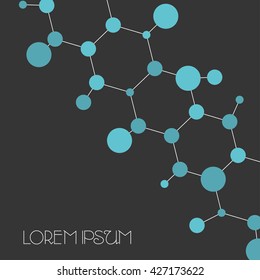 Molecule and communication with connected dots and lines. Graphic background for your design and text. Vector Illustration