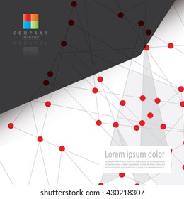 Molecule and communication with connected dots and lines. Graphic background
