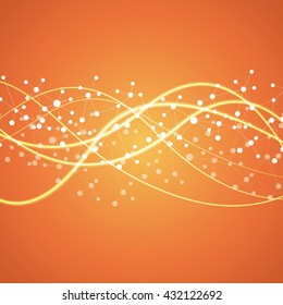 Molecule and communication with connected dots and lines. Science concept for your design.