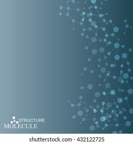 Molecule and communication with connected dots and lines. Science concept for your design.