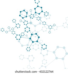 Molecule and communication with connected dots and lines. Science concept for your design.Vector illustration