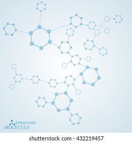 Molecule and communication with connected dots and lines. Science concept for your design.