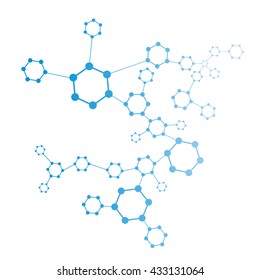 Molecule and communication with connected dots and lines. Science concept for your design.Vector illustration
