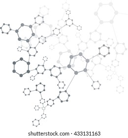 Molecule and communication with connected dots and lines. Science concept for your design.Vector illustration