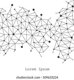 Molecule and communication with connected dots and lines. Graphic background for your design and text. Vector Illustration