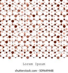 Molecule and communication with connected dots and lines. Graphic background for your design and text. Vector Illustration