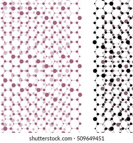 Molecule and communication with connected dots and lines. Graphic background for your design and text. Vector Illustration
