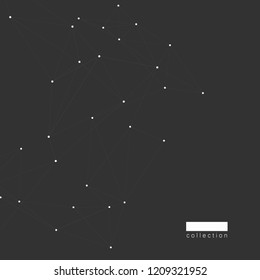 Molecule communication design on black background