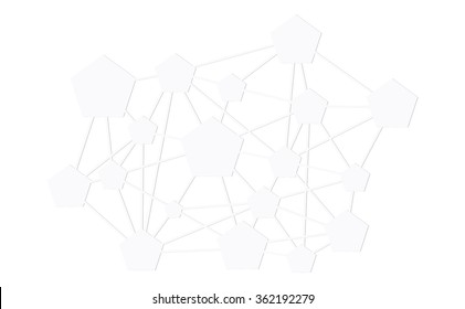 Molecule Concept of neurons structure isolate on white background.