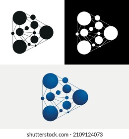 Molecule Connection Community Abstract Logo