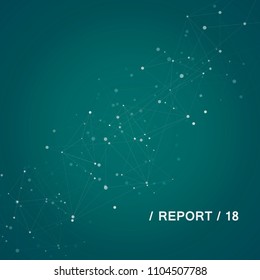 Molecule connection structure of neurons chain. Abstract medicine, science, technology background.