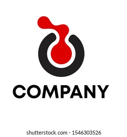 molecule connection technology logo vector sign template