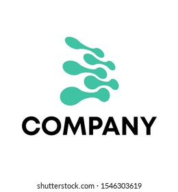 molecule connection technology logo vector sign template