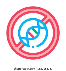 Vector de iconos cruzados por moléculas. Signo cruzado de molécula de contorno. Ilustración de símbolo de contorno aislado