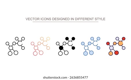 Molecule Crystal icon design with white background stock illustration