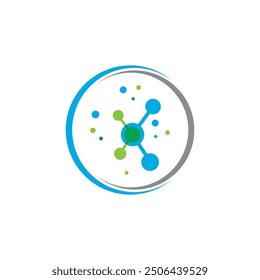 Molekulare Design Illustration Vektor Logo Vorlage
